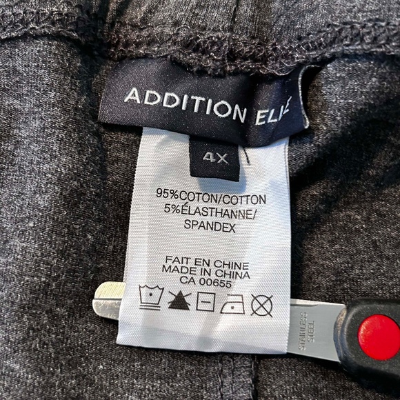 NEW PHOTOS! LEGGINGS, FLAT WAISTBAND, ASH GREY MIX, SIZE 4X, PULL ON, COTTON/ELA - Picture 6 of 8